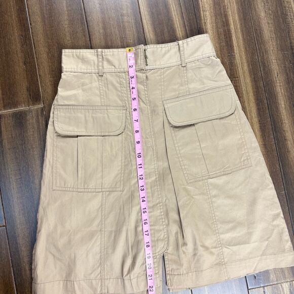 NWT Plenty by Tracy Reese High Waisted Button Up Skirt Khaki Safari Cargo Y2K - Picture 4 of 16
